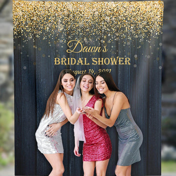 Navy and Gold Bridal Shower Backdrop - iJay Backdrops